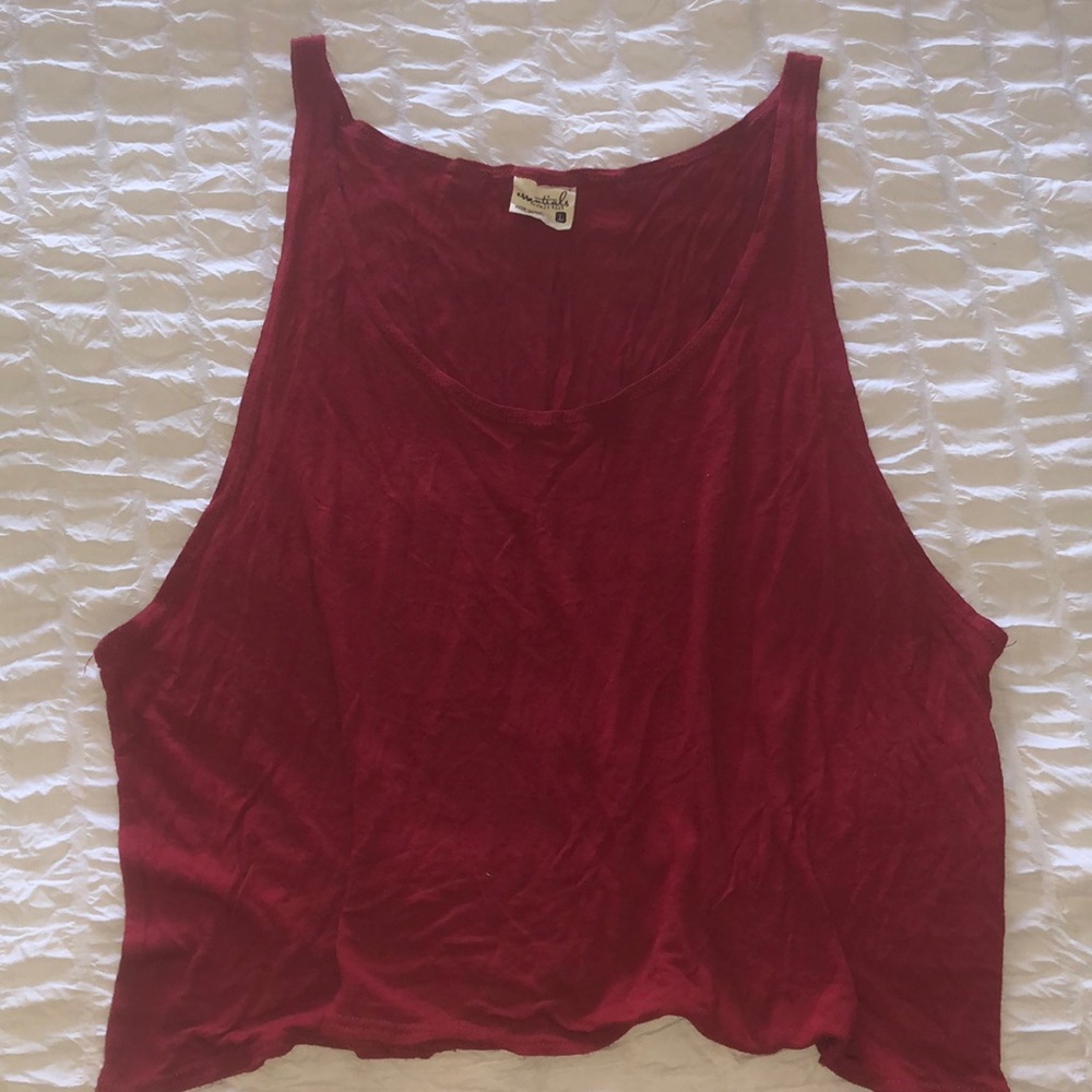 Red flowy tank top
